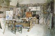 Carl Larsson One Half of the Studio Spain oil painting artist